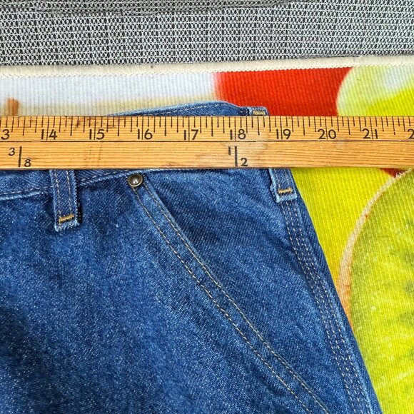 Carhartt Mens 38x34 Blue Loose Original Fit Double-Front Denim Logger Dungarees - Picture 5 of 11